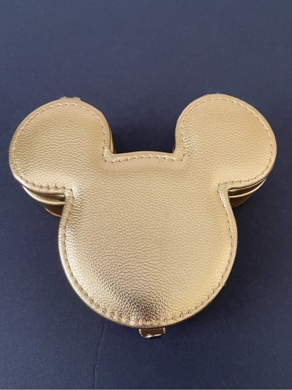 Disney Baublebar Mickey Mouse metallic gold  jewelry storage case